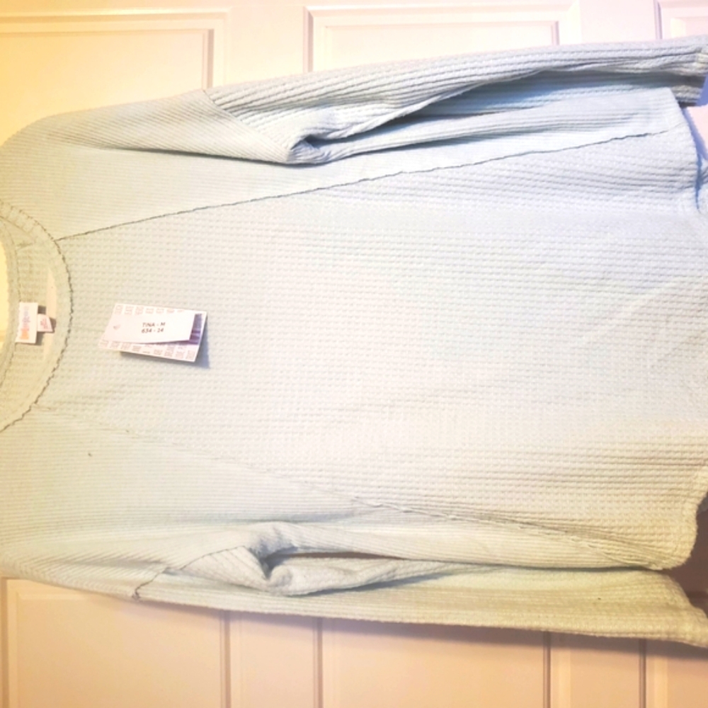 Mint Green Ribbed top with Long Sleeves